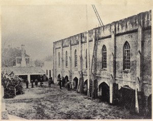 The Great Fire of Beaufort, January 19th, 1907 The Arsenal is repaired in the aftermath. (photo HBF)