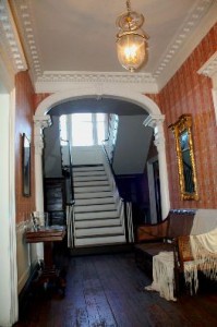 The foyer just inside the front door of the Verdier House Muesum