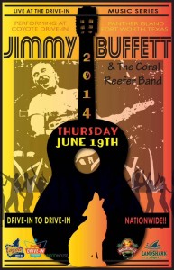 Jimmy Buffet Live in concert on the big screen at Highway 21 Drive In