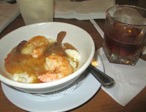 Plums graced us with a quintessential Lowcountry meal: shrimp and grits. We were also given a glass of Firefly Sweet Tea Vodka