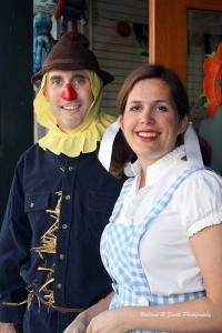 Joe & Elizabeth, owners of downtown's Monkey's Uncle dressed as the Scarecrow and Dorothy from the Wizard of Oz