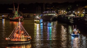 Beaufort's annual Light Up the Night Boat Parade. Photo by Phil Heim