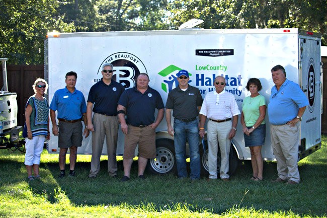 The Beaufort Charities organization stepped up and donated a new trailer to Lowcountry Habitat for Humanity.  Photo ESPB/Nicolle Conklin
